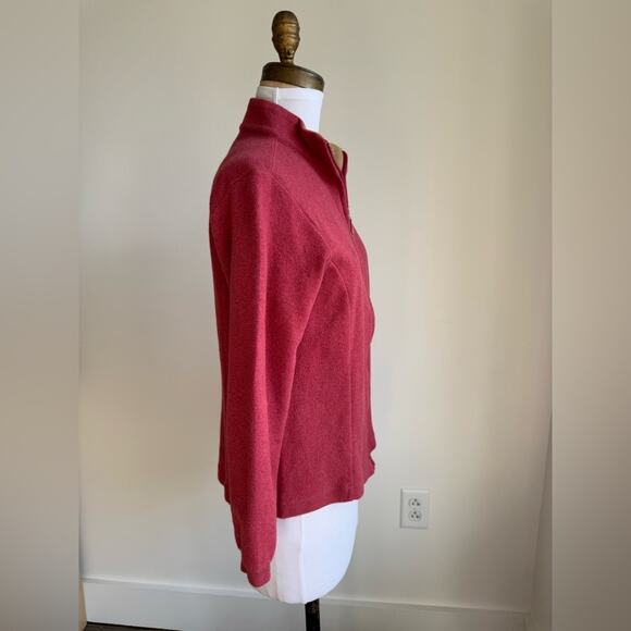 PETER MILLAR RED ZIP UP FLEECE SWEATER FOX PATCH SIZE MEDIUM - Picture 2 of 8